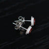 OLIO E ACETO Sterling Silver Lapis Lazuli/Red Snakeskin Jade Flower Earrings OLIO-OA13E08-HY Red